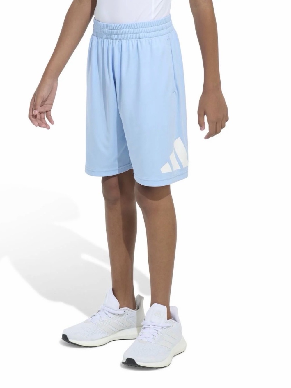 adidas Big Kids Medium 10/12 Essential Performance Shorts light blue sports EUC
